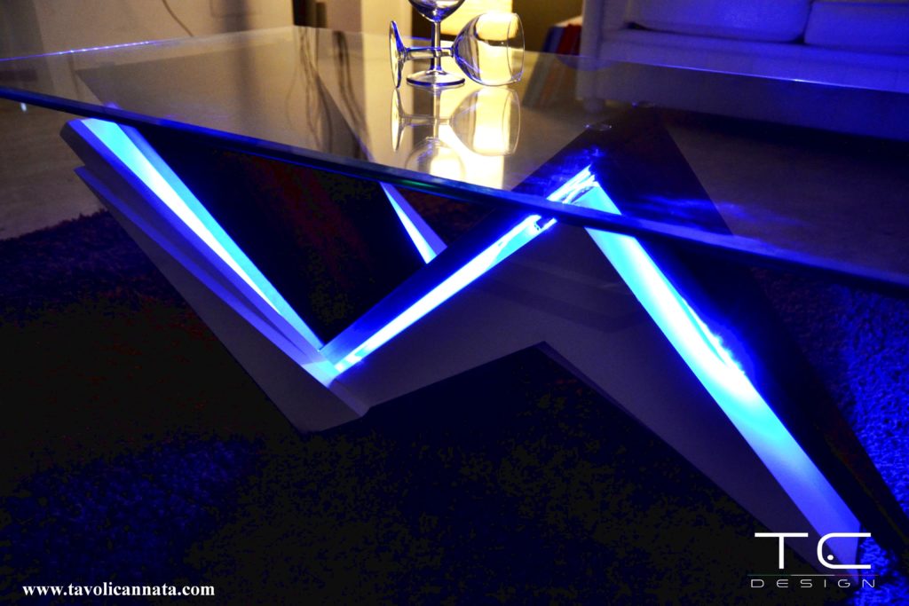 tavolini da salotto con led