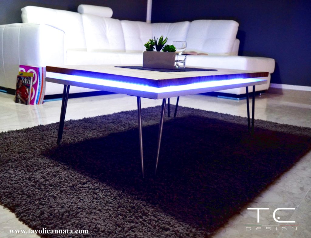 led cocktail table