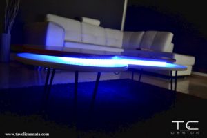 modern coffee table with light led