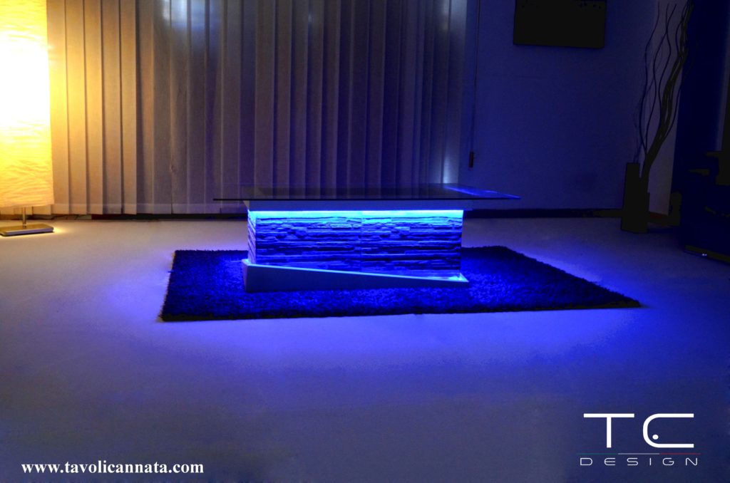 led living room table