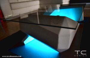 Table basse verrè led